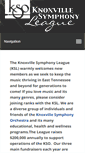 Mobile Screenshot of knoxvillesymphonyleague.org